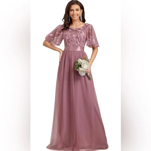 Ever Pretty | Dresses | Ever Pretty Womens Sleeve Sequin Embroidery Evening  Prom Dress | Poshmark